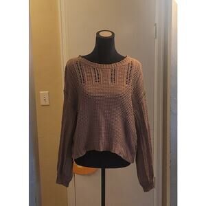 American Eagle Brown Knit Sweater Medium